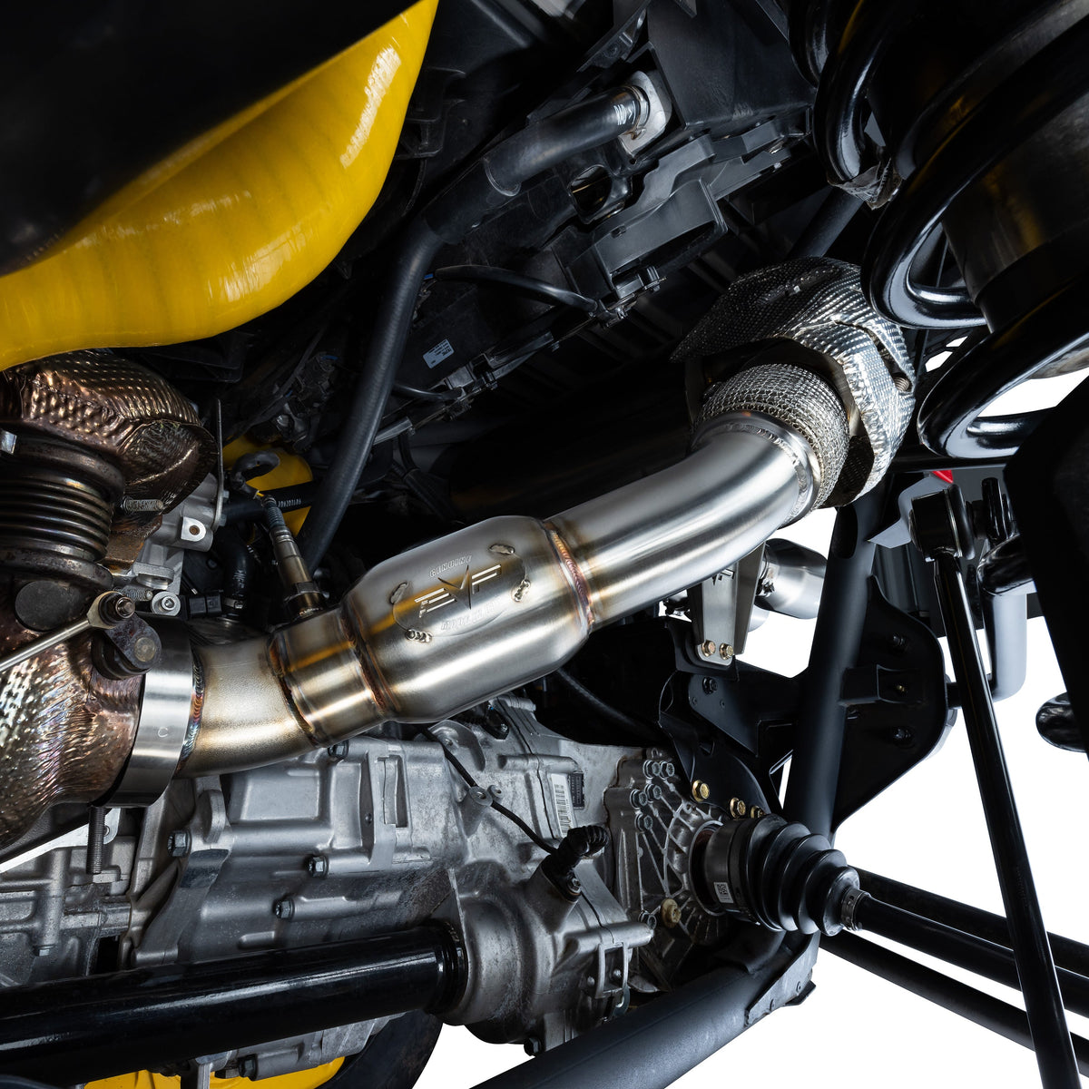 Evolution Powersports - Exhaust - EVP Racing 3 Inch Down Pipe with Bullet Muffler for Can-Am Maverick R