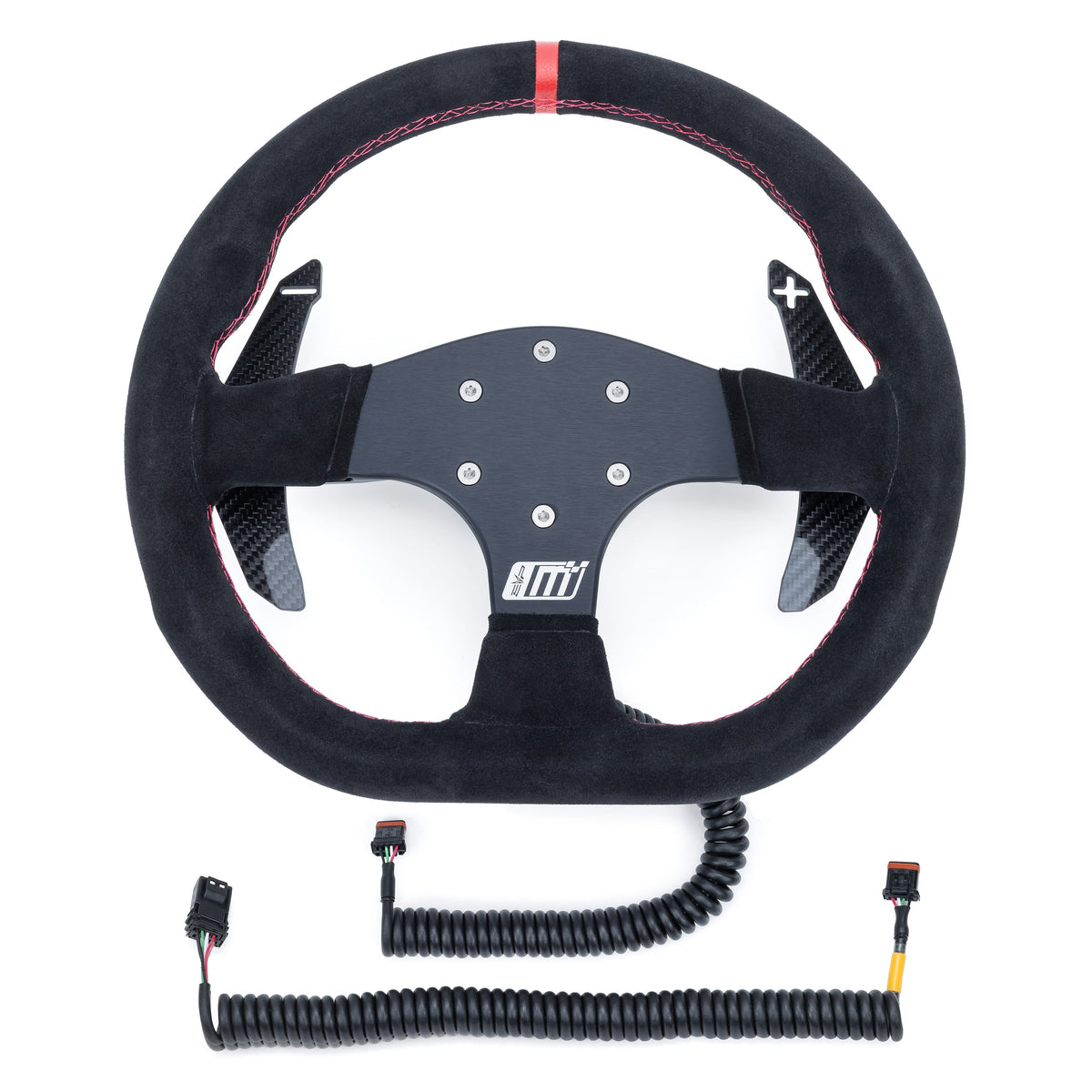 Evolution Powersports - Body Accessories - EVP.MOde Race Steering Wheel with Carbon Fiber Paddles and Quick-Release Hub Adapter Kit for Can-Am Maverick R