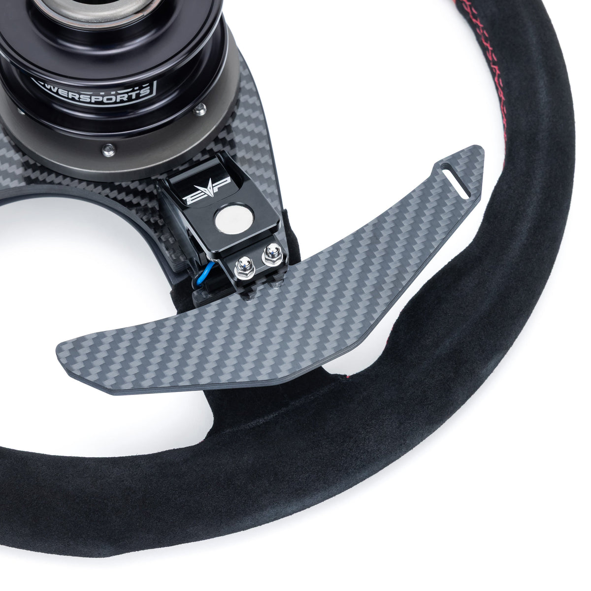 Evolution Powersports - Body Accessories - EVP.MOde Race Steering Wheel with Carbon Fiber Paddles and Quick-Release Hub Adapter Kit for Can-Am Maverick R