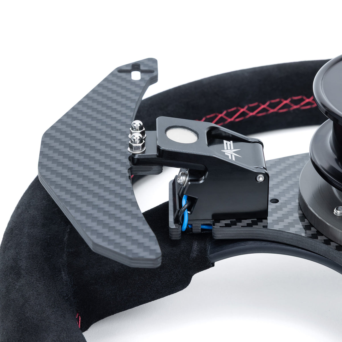 Evolution Powersports - Body Accessories - EVP.MOde Race Steering Wheel with Carbon Fiber Paddles and Quick-Release Hub Adapter Kit for Can-Am Maverick R
