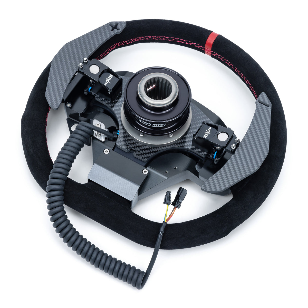 Evolution Powersports - Body Accessories - EVP.MOde Multifunction Steering Wheel with Carbon Fiber Paddles and Quick-Release Hub Adapter Kit for Can-Am Maverick R