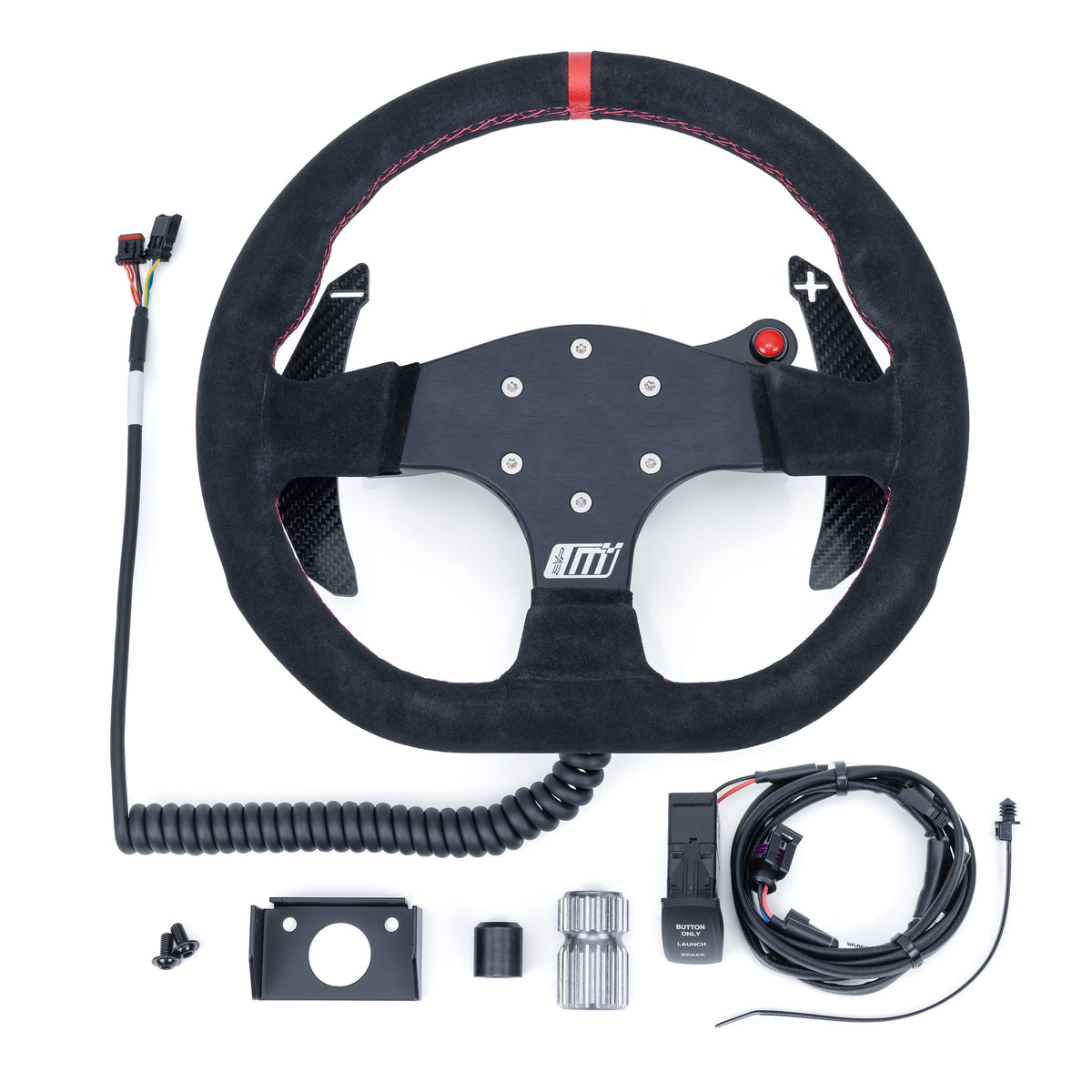 Evolution Powersports - Body Accessories - EVP.MOde Race Steering Wheel With PTT or Launch Control Buttons for Can-Am Maverick R
