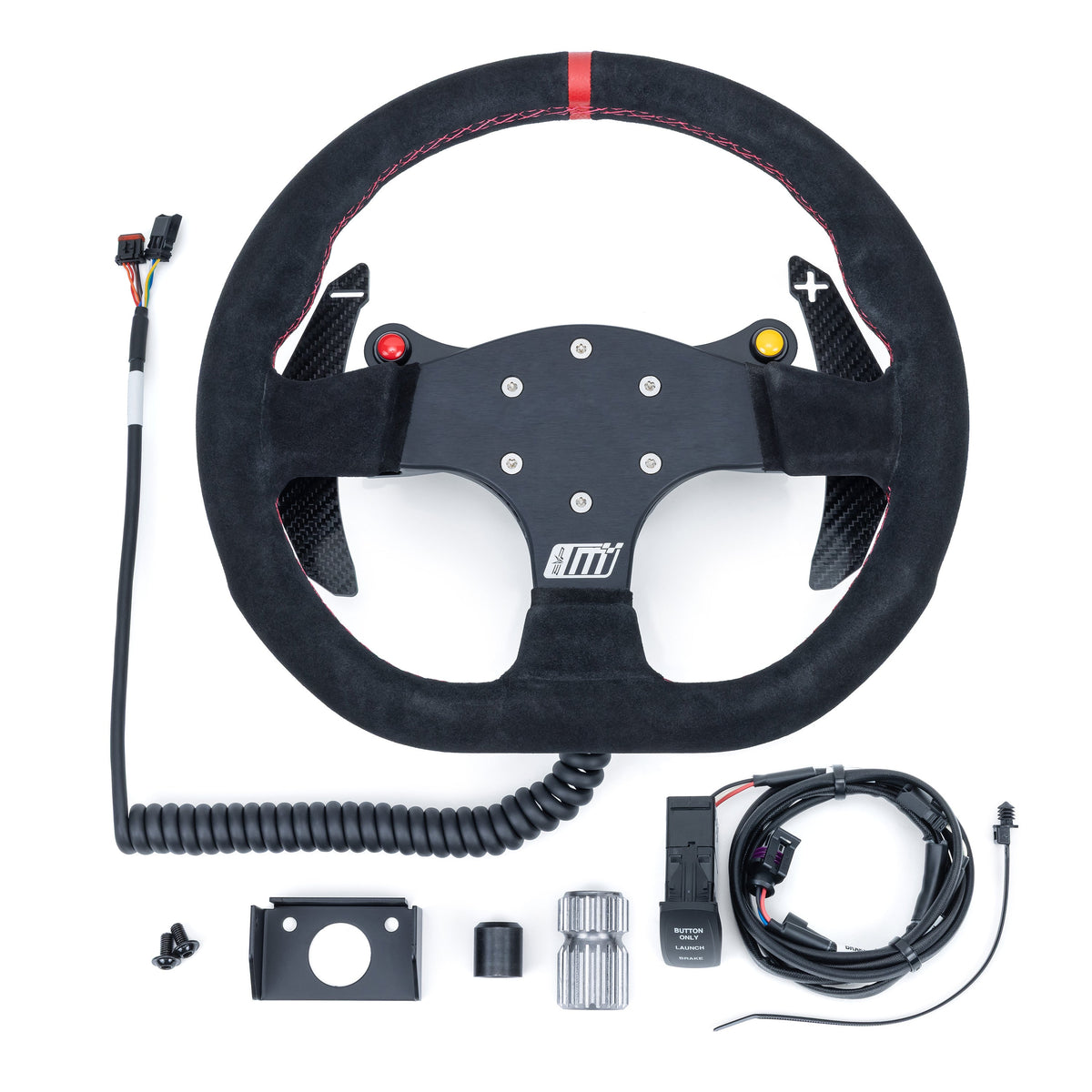 Evolution Powersports - Body Accessories - EVP.MOde Race Steering Wheel With PTT or Launch Control Buttons for Can-Am Maverick R