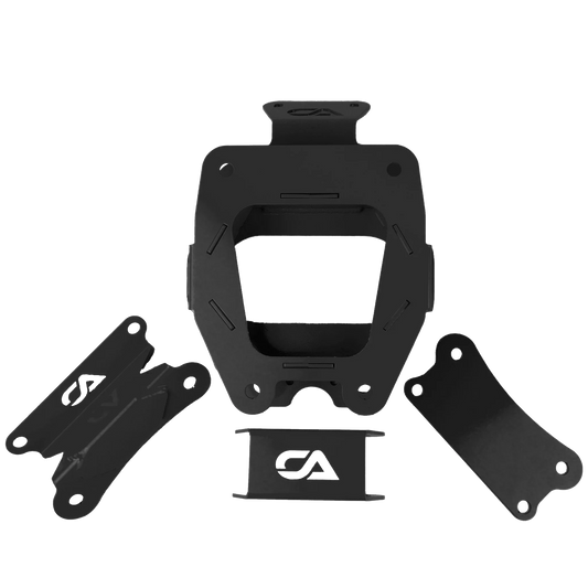 Evolution Powersports - Suspension - Front Double Shear Gusset Kit for Can-Am Maverick X3 by CA Tech, Black
