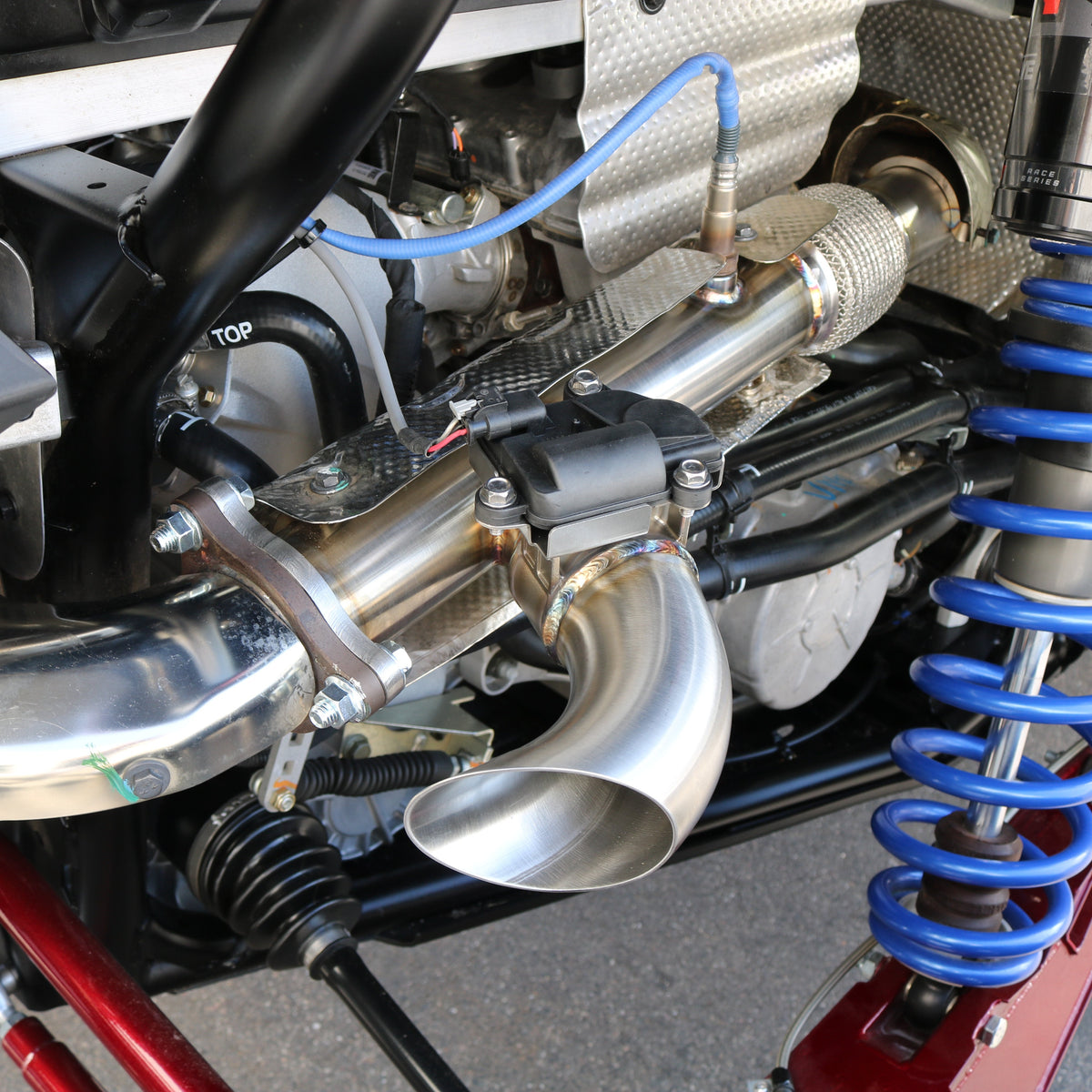 Evolution Powersports - Exhaust - Polaris RZR XP Turbo Shocker Electric Side Dump Exhaust