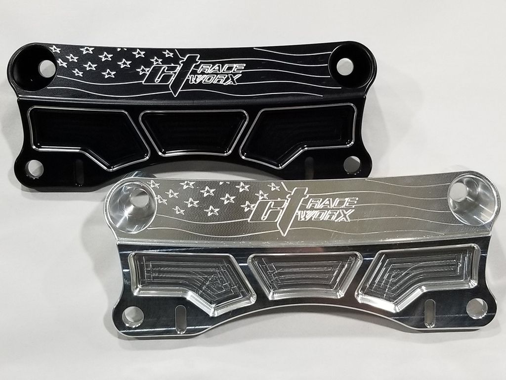 Evolution Powersports - Suspension - Can-Am Maverick X3 Black Bombproof Front Upper Shock Mount by CT Race Worx